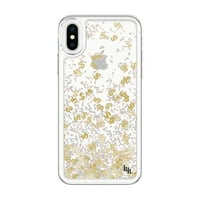 + iPhone için KYLİE Liquid Glitter Kılıf - Dolar İşaretleri Metalik Şeffaf