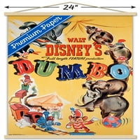 Disney Dumbo- Ahşap Manyetik Çerçeveli Klasik Tek Sayfalık Duvar Posteri, 22.375 34