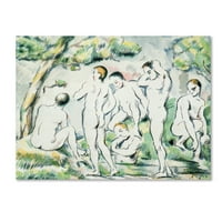 Paul Cezanne'den Marka Güzel Sanatlar 'Yıkananlar' Tuval Sanatı