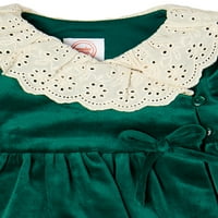 Wonder Ulus Bebek ve Yürümeye Başlayan Kız Tatil Kadife Wrap Elbise, Boyutları 0 3 M-5 T