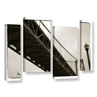 ArtWall Kevin Calkins Körfez Köprüsü ve ışık Direği 4 Parçalı Galeriye Sarılmış Kanvas Kademeli Set