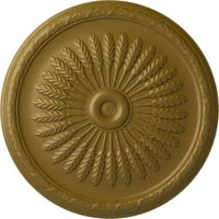 36 OD 1 2 P Ardıç Tavan Madalyonu, El Boyaması Altın