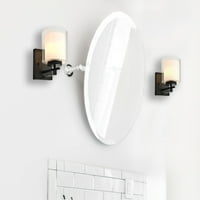 Tasarım Evi Impala Geleneksel 1-Light iç mekan duvar ışığı Kısılabilir Çift Cam Banyo Yatak Odası Koridor, Rustik