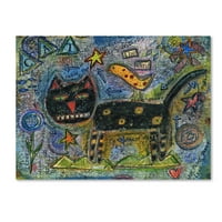 Funked Up Art tarafından Marka Güzel Sanatlar 'Komik Kedi' Tuval Sanatı