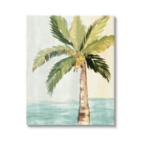 Stupell Endüstrileri Palmiye Ağacı Yaprakları Tropikal Yaz Esintisi Plaj Tuval Duvar Sanatı, 20, Tasarım Robin Maria