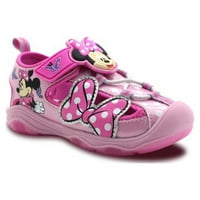 Minnie Mouse Yürümeye Başlayan Kızlar Light Up Pelerinli Burunlu Sandalet, 7-12 Beden